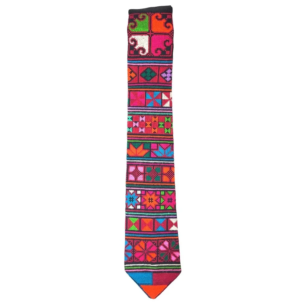 Southwestern Cross Stitch Geometric‎ Unbranded Bright Color Narrow Tie